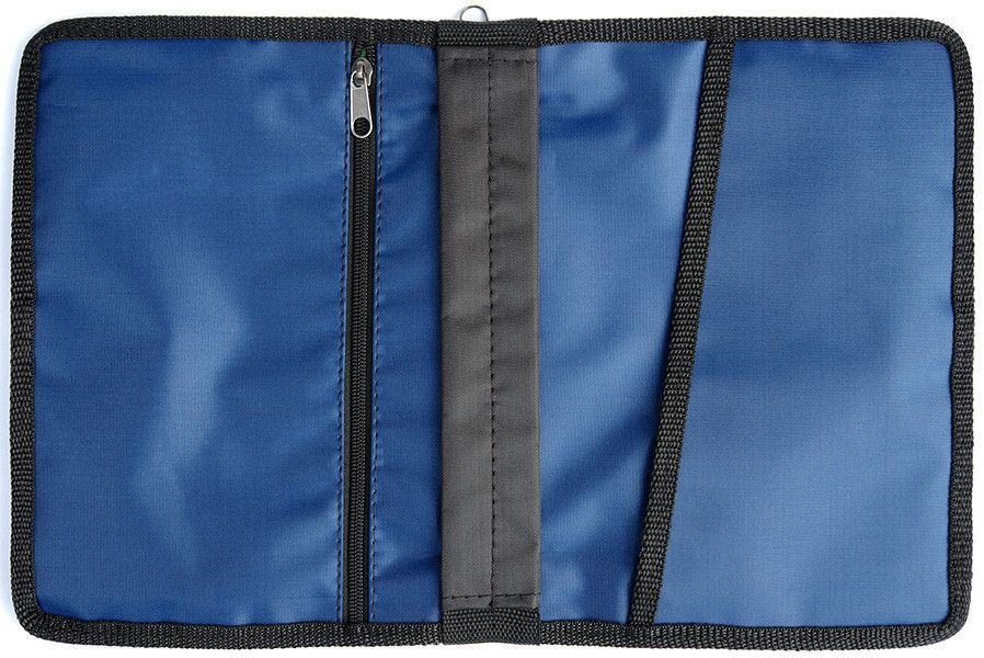 Чехол-сумка с ручкой на молнии для библии из гидронейлона цвет синий, размер 14*20 см.  Для библии 043-046 формата (12,5х18см)