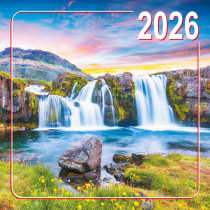 Календарь перекидной на скобе "Природа" на 29*29 см на 2026 (планер) на 12 листах