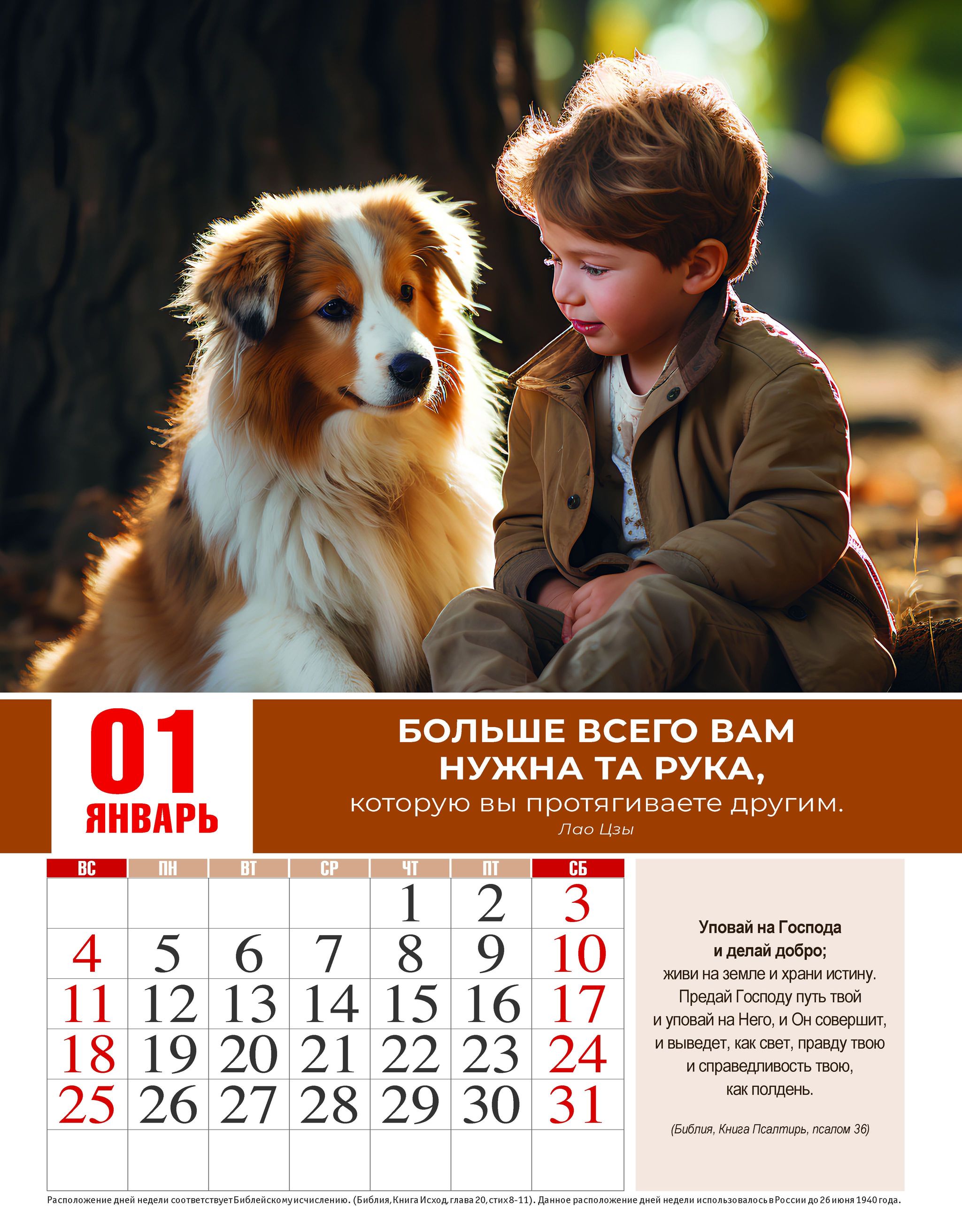 Календарь перекидной на пружине 12 страницах на 2026 год 25*35 см "Притяжение доброты. Согревая друг друга" код 524301