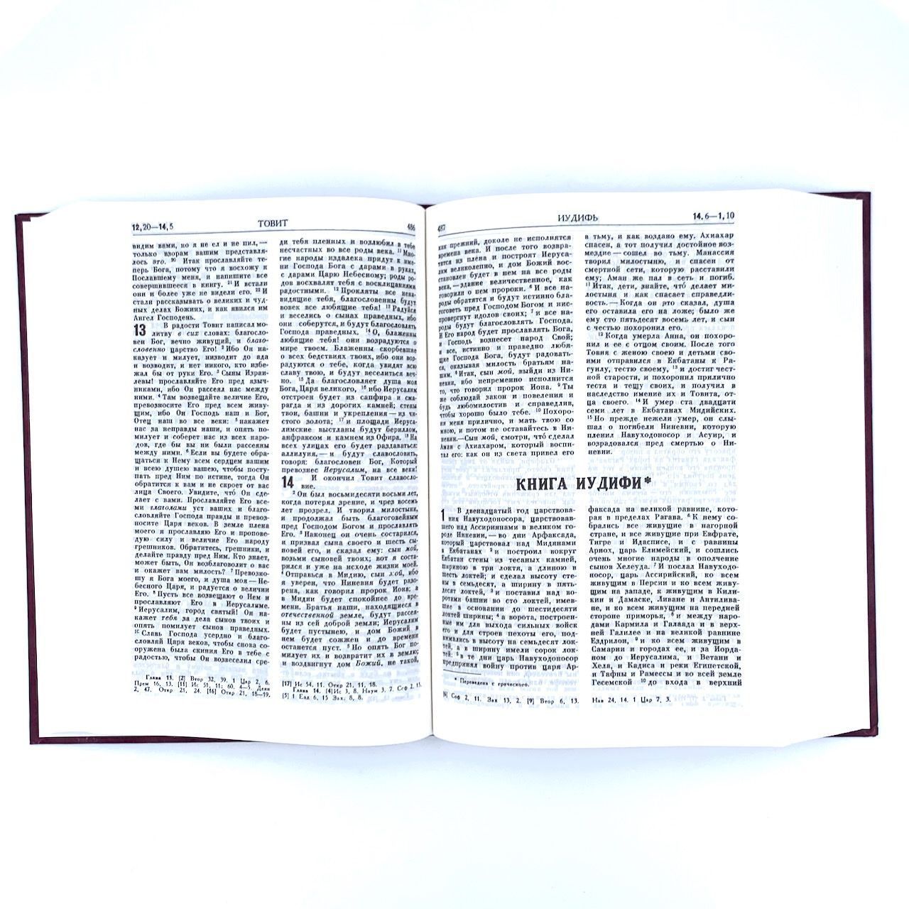 Дисконт. Небольшой загиб последних страниц. Библия 073 DC, код 1006, с неканоническими книгами Ветхого Завета (77 книг), 170*242 мм